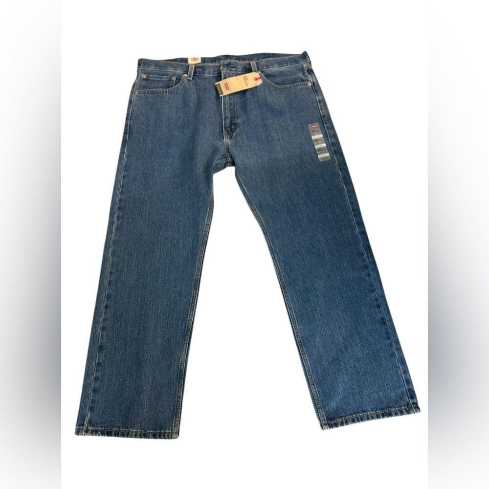 Levi's 505 Men's Straight Fit Jeans Blue Size 42x30 Denim Medium Wash‎